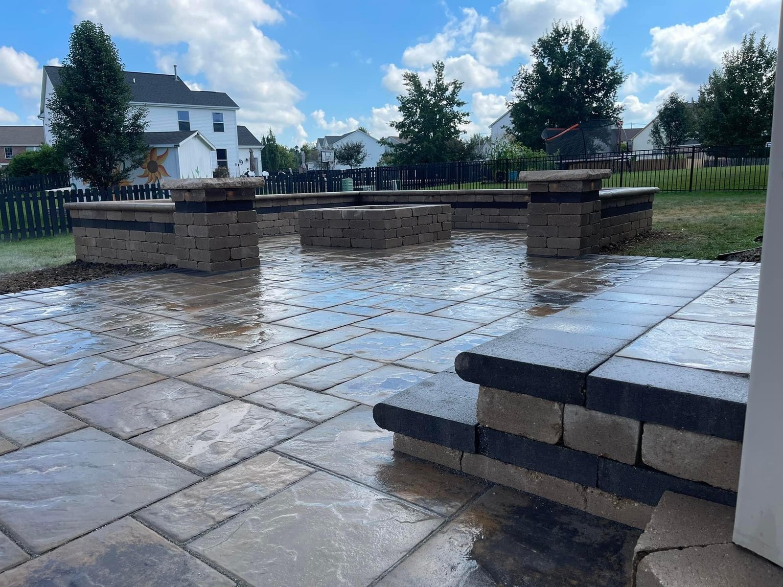 Hardscape patio installation Western NC