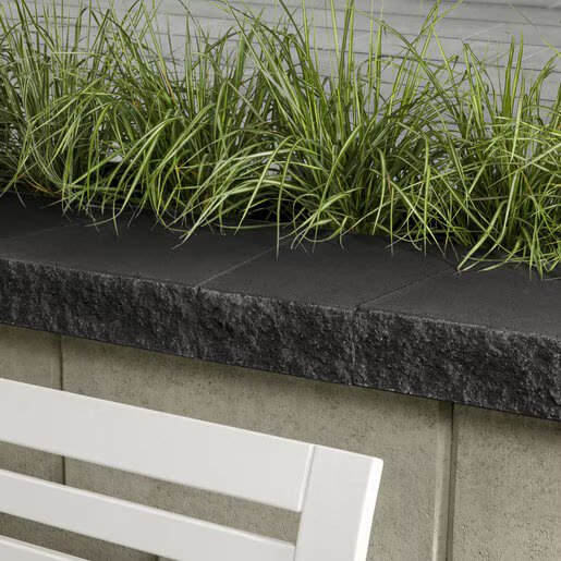 Techo-Bloc Architectural Wall Cap Onyx Black