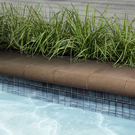Techo-Bloc Bullnose Coping Chestnut Brown