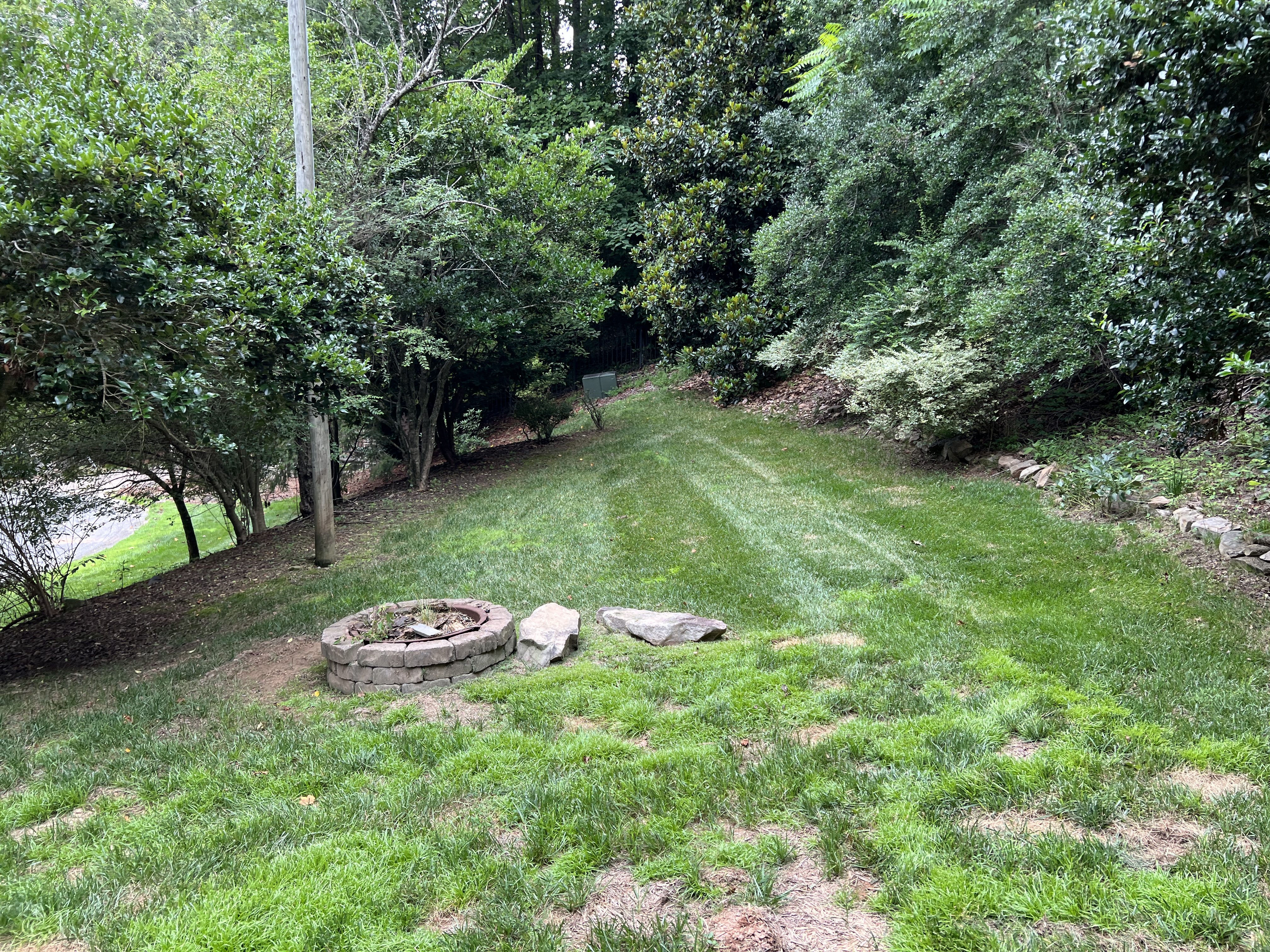Area before fire pit installation