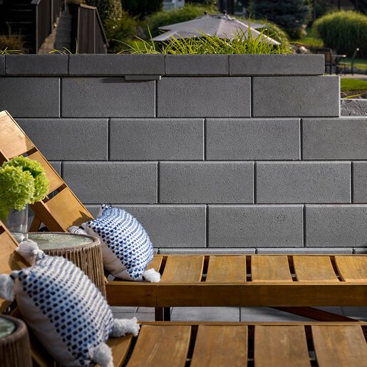 Belgard Diamond Pro Pin System Shaded Gray wall block